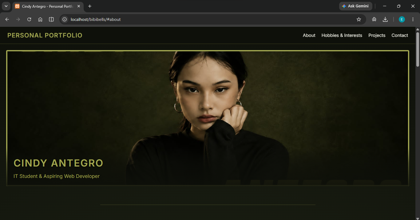 Personal Portfolio Website screenshot